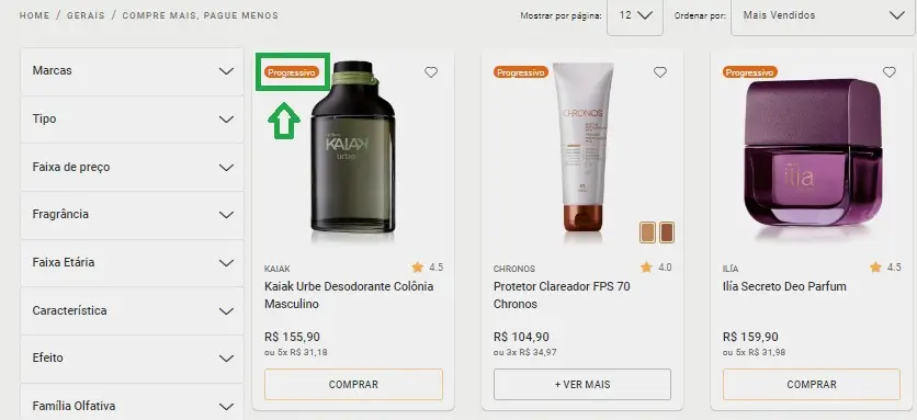 Desconto Progressivo Natura