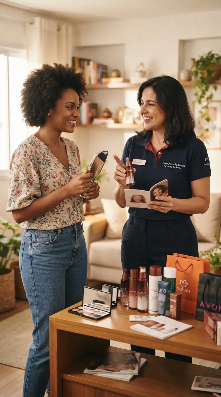 Consultora de beleza Natura e Avon